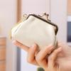 Women's Mini Cowhide Leather Clasp Coin Purse