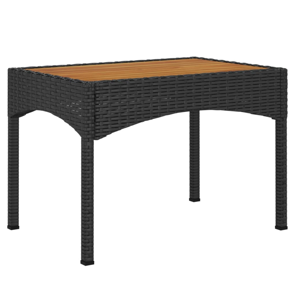 Vidaxl 3-Cz. Garden Lounge Set, Cushions, Black PE Rattan