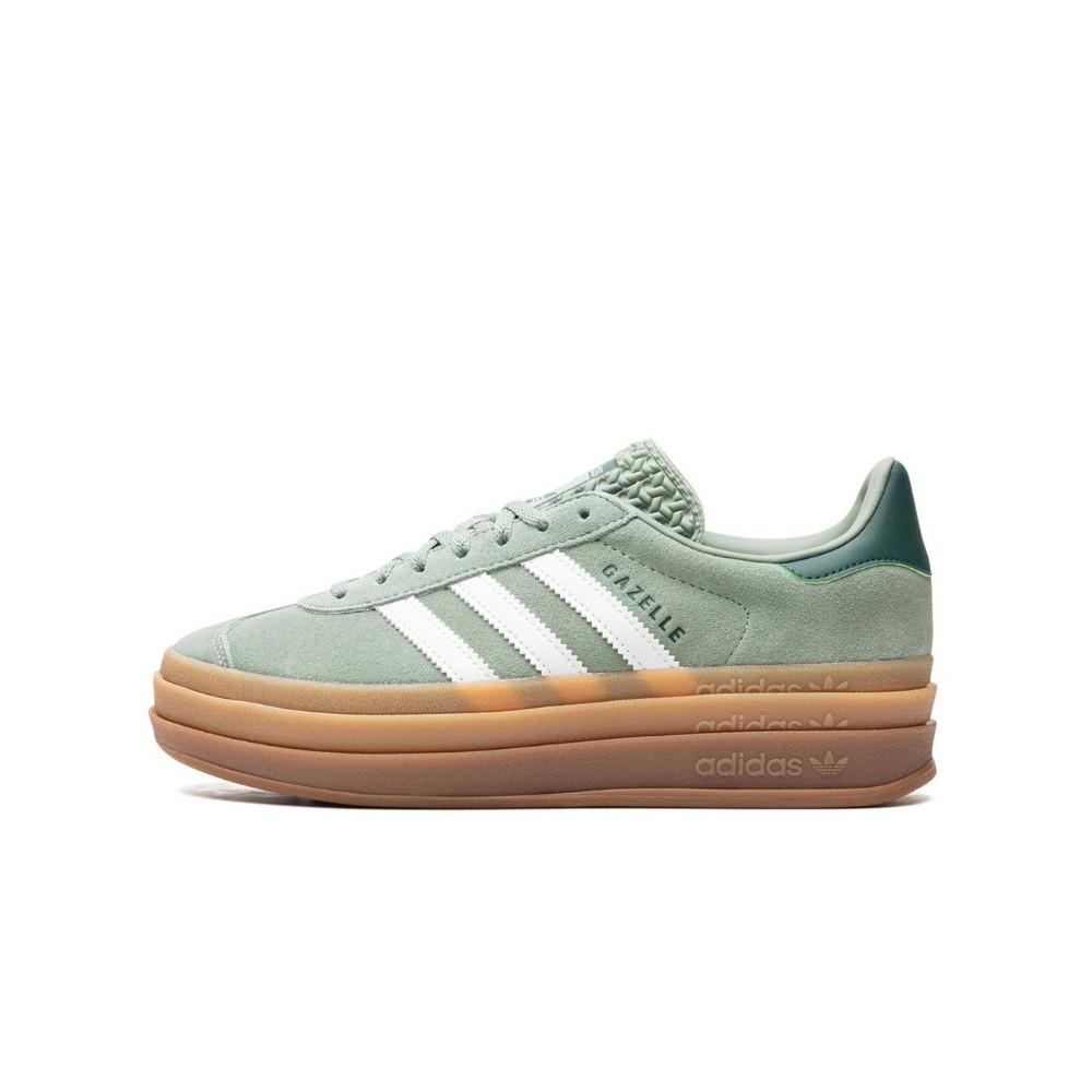 Adidas Gazelle Bold Silver Green Gum