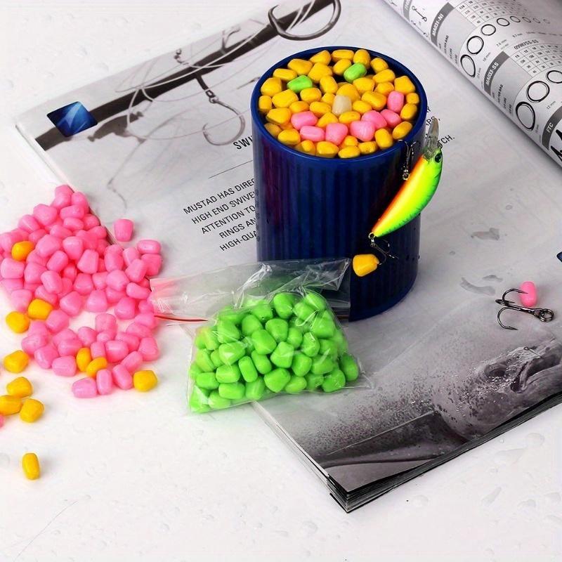 100Pcs/Lot Fishing Corn Floating Boilies Flavoured Soft Lure Grass Carp Bait Silicone Soft Plastic Bait Artificial