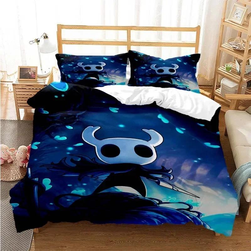 3-teiliges Hollow Knight 3D-Druck Bettwäscheset  Bequemes Set Raumdekoration Heimtextil Hollow Knights Geschenk Bettbezugset