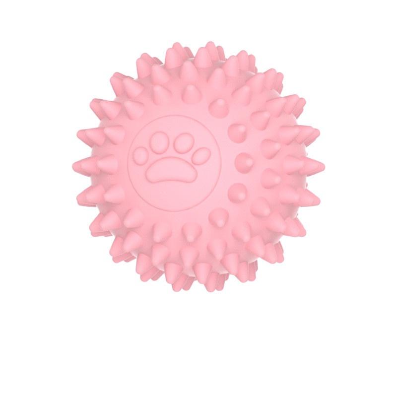 Interactive Dog Toy Ball Long-lasting Tpr Paw Print Ball For Chewing And Teeth Cleaning Assorted Colors Medium Size 35g