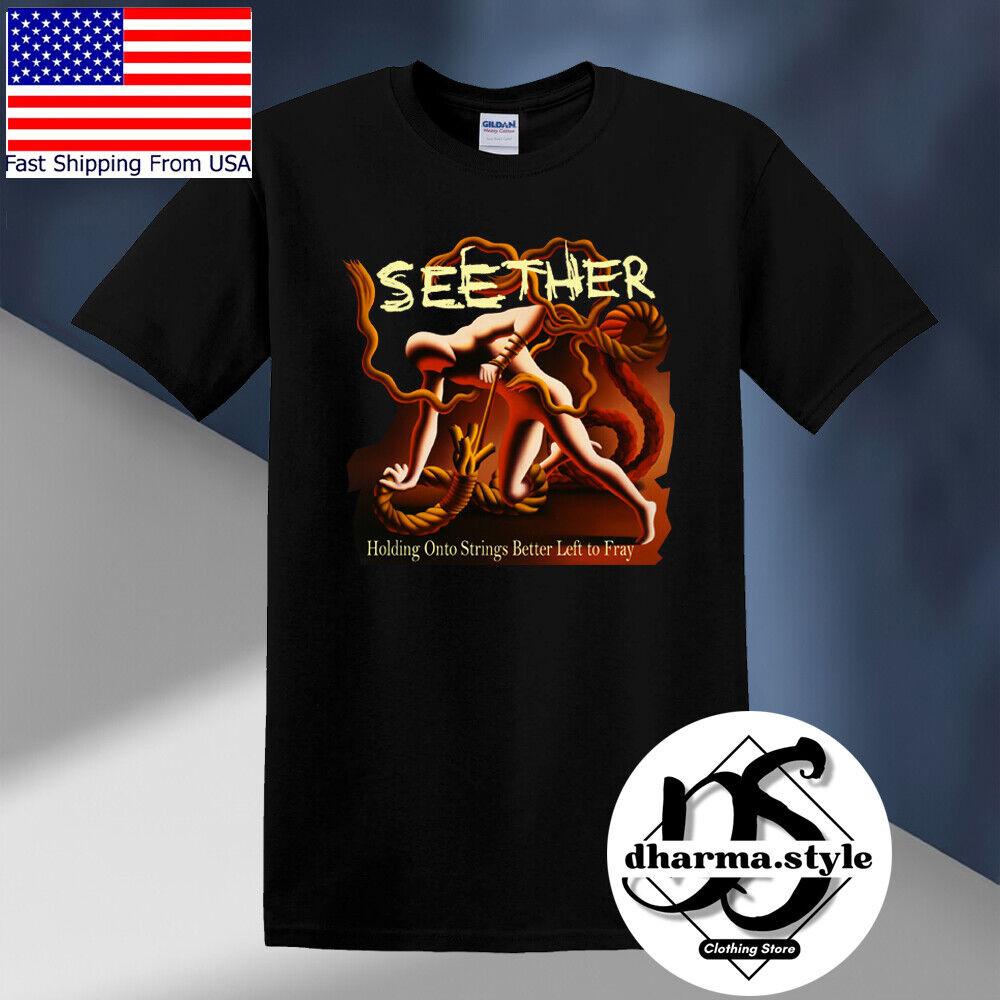 SEETHER Holding Onto Strings Mens Black T-Shirt Size S-5XL Unisex T-Shirt