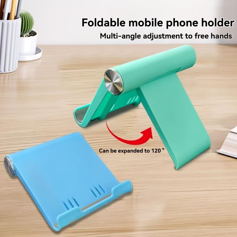 One portable folding phone stand, made of ABS material, suitable for storing and carrying smartphones and tablets.