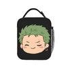 The Cheerful Pirate Flashing Signs Lunch Bag  Anime One Piece Funny Lunch Box For Child Cooler Bag Thermal Tote Handbags