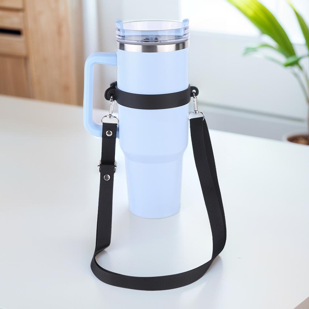 Water Bottle Handle Water Bottle Sling Carrier Holder Pouch with Adjustable Shoulder Strap for Stanley 30oz/40oz Cup Accessories