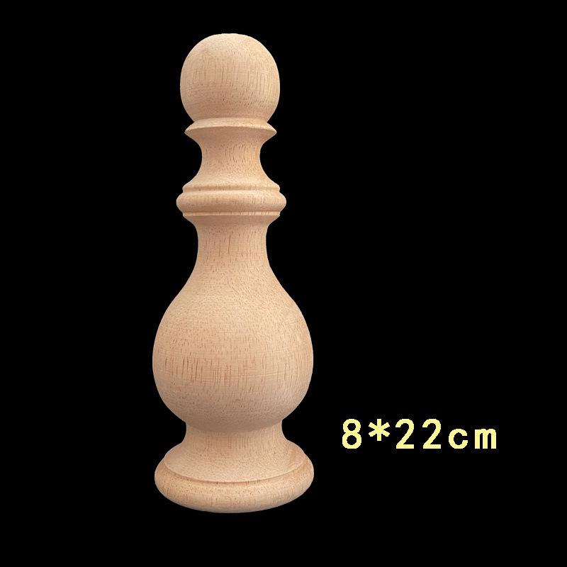 Europese Massief Houten Bedstijl Kop - Decoratieve Gesneden Houten Bol voor Meubels en Balustrades