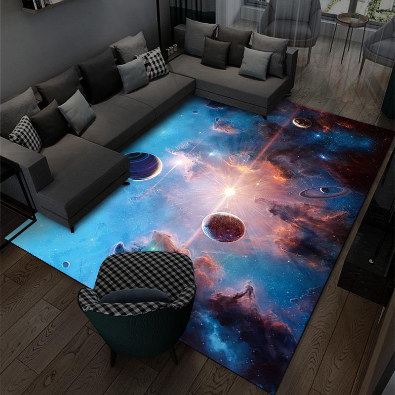

3D-ковёр Cartoon Universe Area Rug - большой, полностью покрытый ковер для спальни, гостиной или дивана Universe Planet-1, 200*300cm