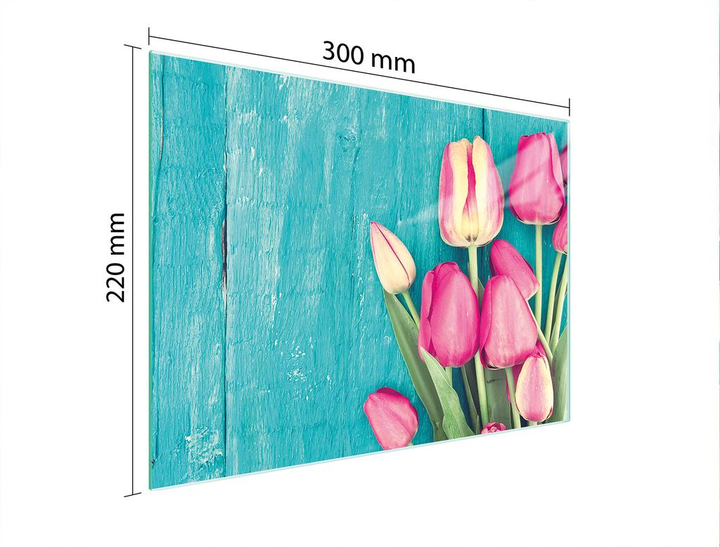 SZKLANA DESKA DO KROEJNIA 30x22 TULIPANY