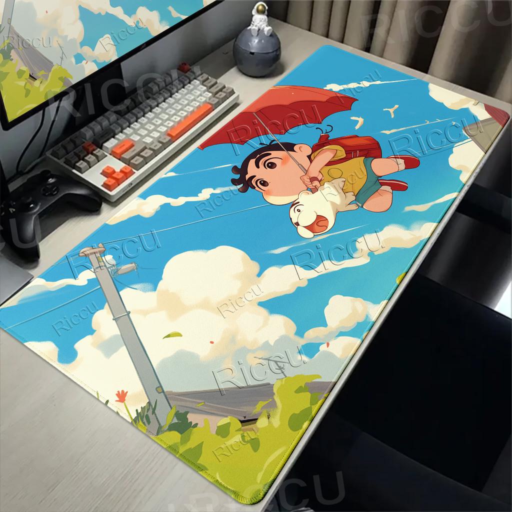 XXL Anime Lovely C-Crayon Shin-chan Pattern Mouse Pads Kawaii Cartoon Rubber Rug Gaming Table Laptop Computer Keyboard Desk Mats
