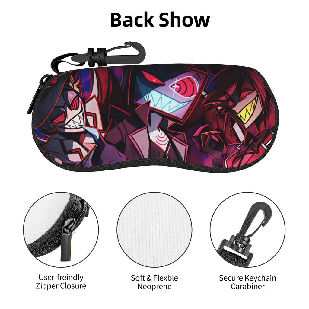 Vox Hazbin Hotels Lucifer Alastor Eyeglass Glasses Case Women Men Soft Sunglasses Protective Bag