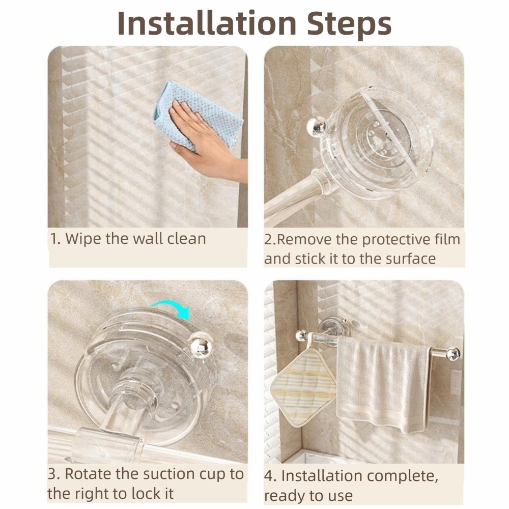 Zuignap Keukenrolhouder Wandmontage Herbruikbaar Wandmontage Rolhouder Zonder Boren Ruimtebesparend