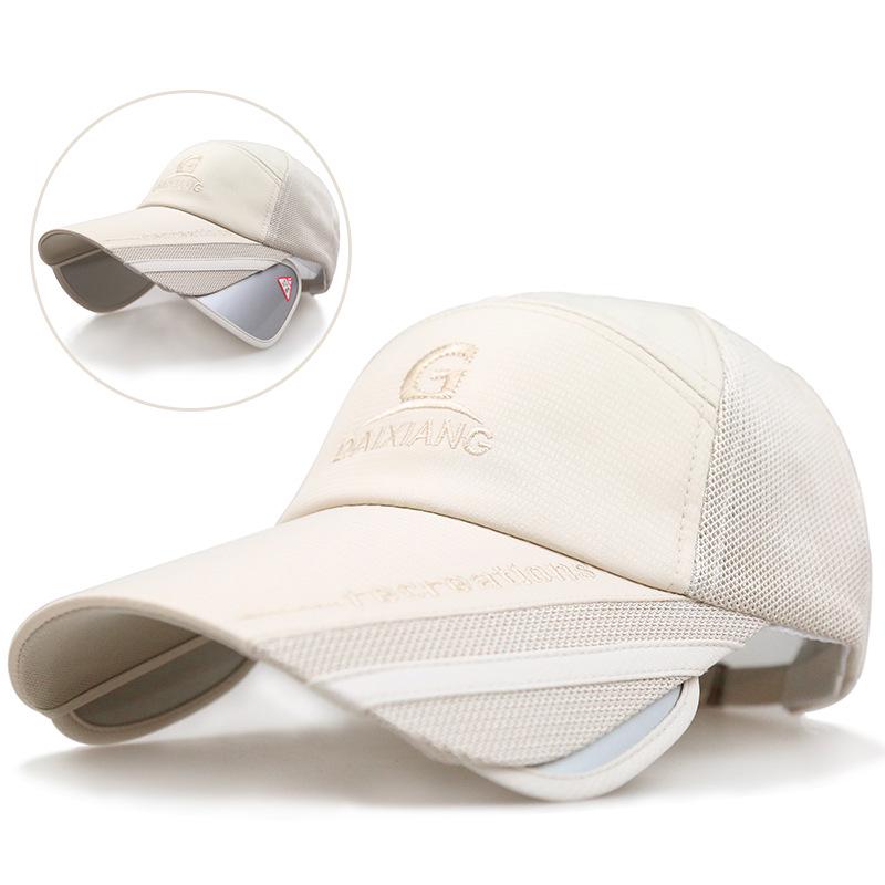 Hat Men's Summer Brim Retractable Sun Hat Women's Sunscreen Fishing Cold Hat Korean Sun Hat Outdoor Baseball Cap