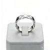 Cai Yi S925 Sterling Silver Rhombus Pattern Adjustable Ring - Simple & Versatile Design for Index Finger.