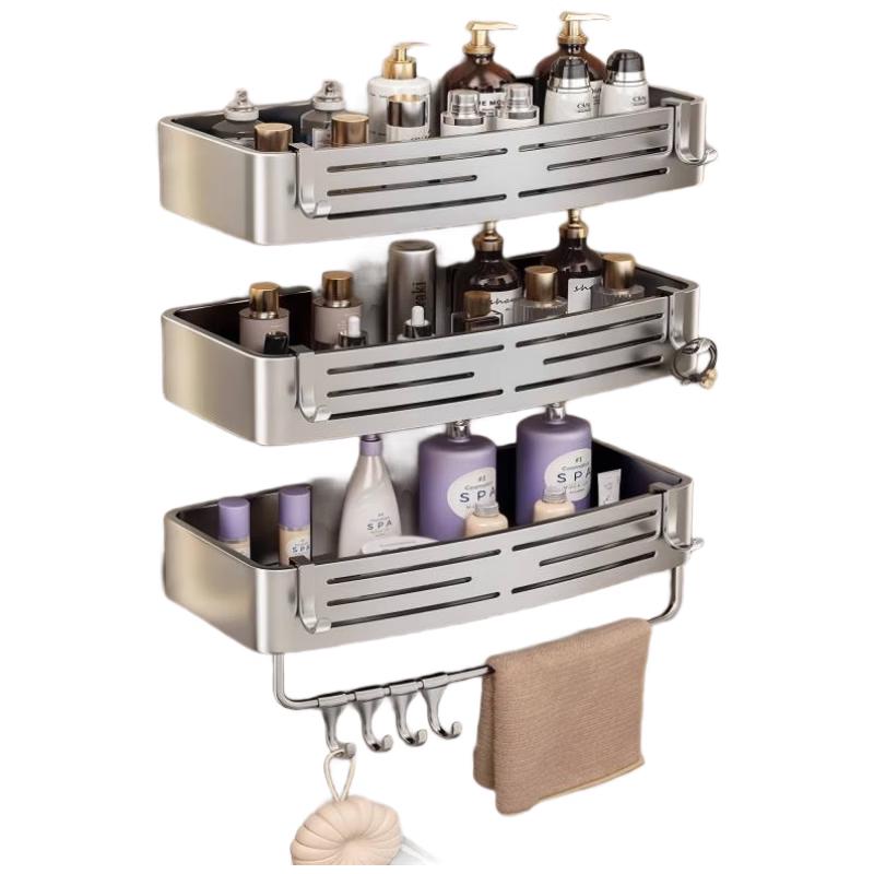 No-Drill Wall-Mounted Square Storage Basket