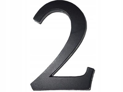 House Number 2 Black 19 Cm
