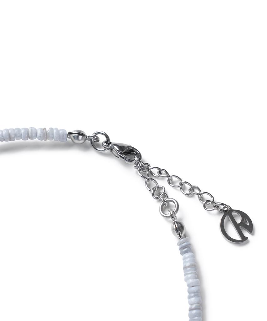 Decoroso Unisex Minimal Mother-Of-Pearl Bead Necklace [Light Gray]