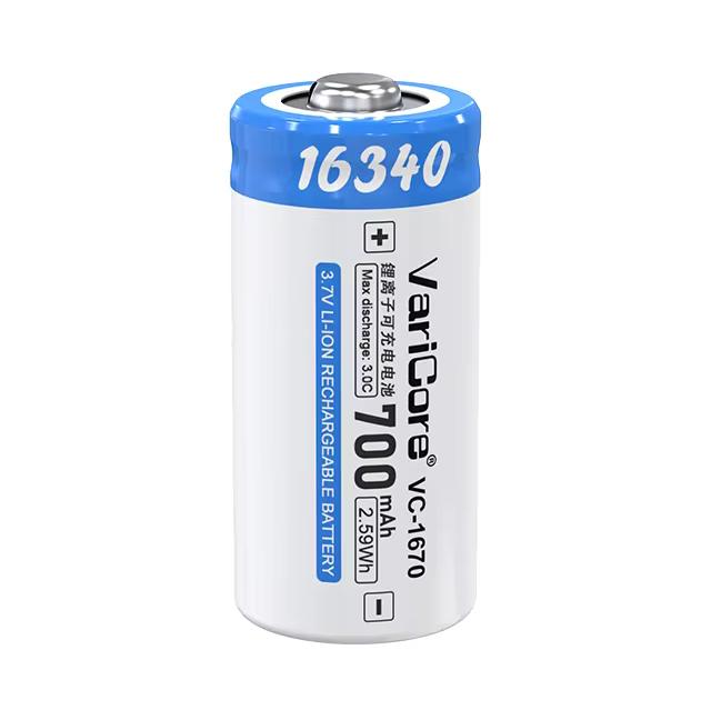 Akumulator Bateria Ogniwo Varicore Vc-1670 Plus 16340 Li-Ion 3.7V 700Mah