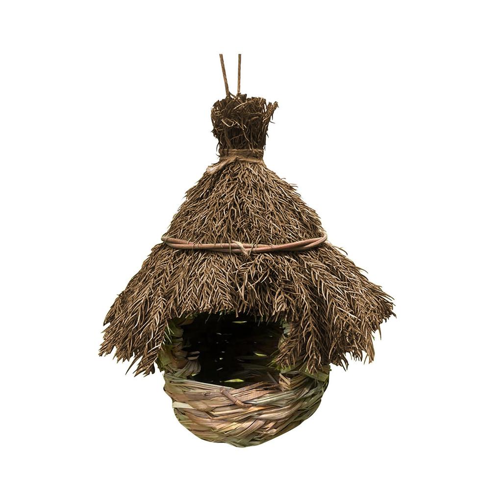 Uccello di Paglia Tessuto a Mano Uccello Decorazioni Giardinaggio