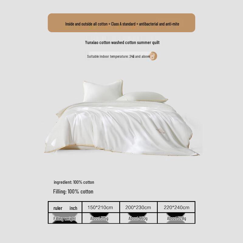 

Mercury Home Textiles All-Cotton Washable Summer Quilt