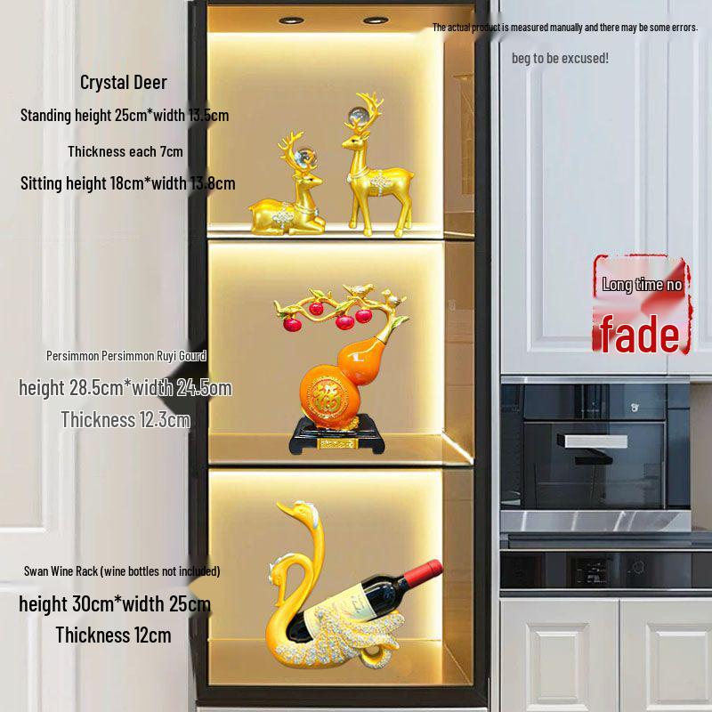 Luxury Wine Cabinet Ornaments for Living Room Entrance Decoration