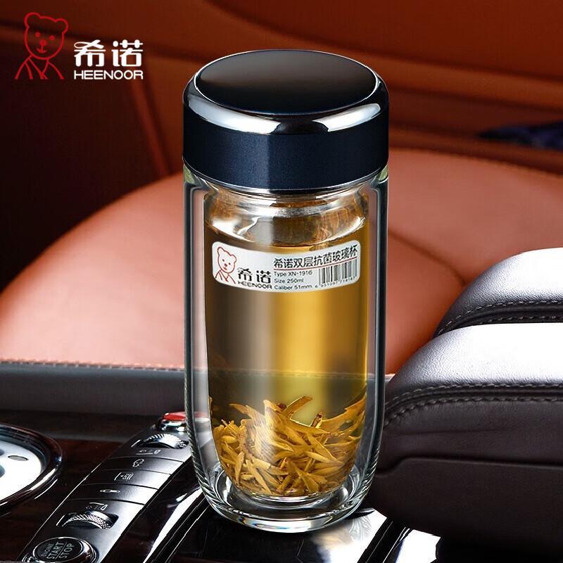 Xinuo Double Wall Borosilicate Glass Tea Mug