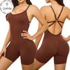 Seamless Yoga & Fitness High-Elasticity Jumpsuit with Hip Lift Support