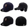 Classic Baseball Cap For Men With Quilted Design Windproof Warm Cap For Cold Seasons