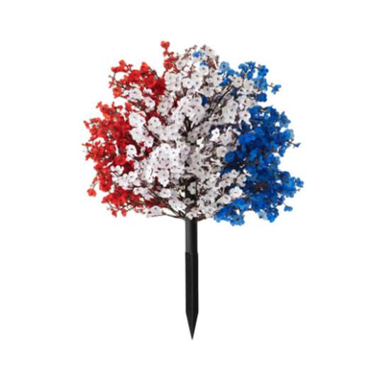 

4 июля Искусственные Цветы Топиарий Шар Дерево с Колышком Красный Белый Синий Патриотическое Искусственное Цветочное Растение Кустарники для Дня Независимости Дня Памяти 1pc A