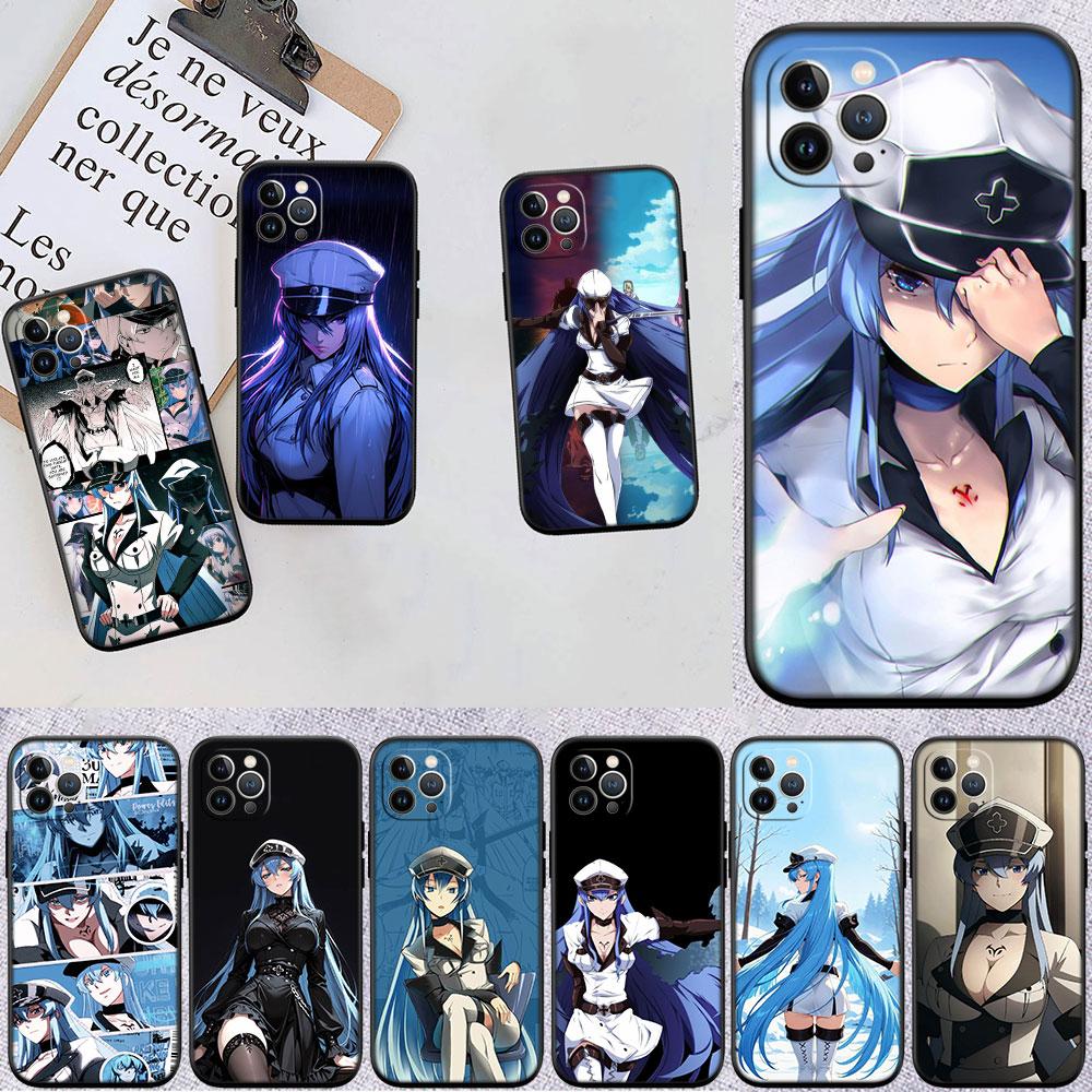 CJ10 Anime Esdeath Soft Shell Phone Case for Redmi Note 10 11 12 Pro Max 10S 10C 10T 11A 11S 12S 12C