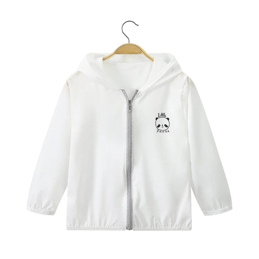 Summer Boys and Girls UV Sun Protection Clothing Thin Hooded Jacket for Kids Breathable Air Conditioner Shirt Clothes 2-10 Years