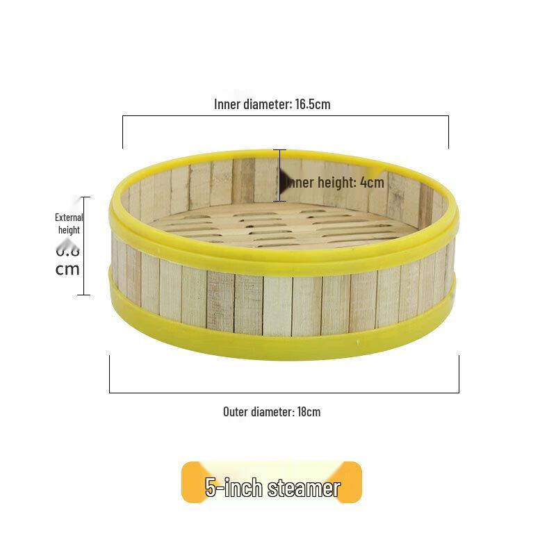 Plastic-Edged Bamboo Steamer