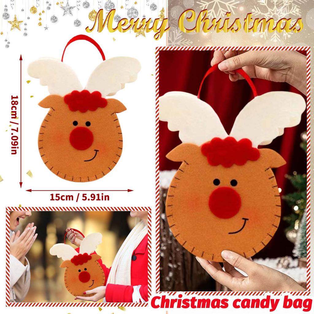 Weihnachtsdekorationen, Geschenke, Süßigkeitstüten, Kinderfestzubehör, Kreative Cartoon Doppelseitige Dreidimensionale Taschen