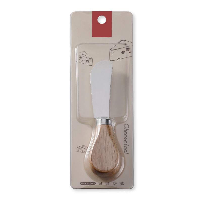 Rubber Wood Handle Stainless Steel Cheese and Butter Knife