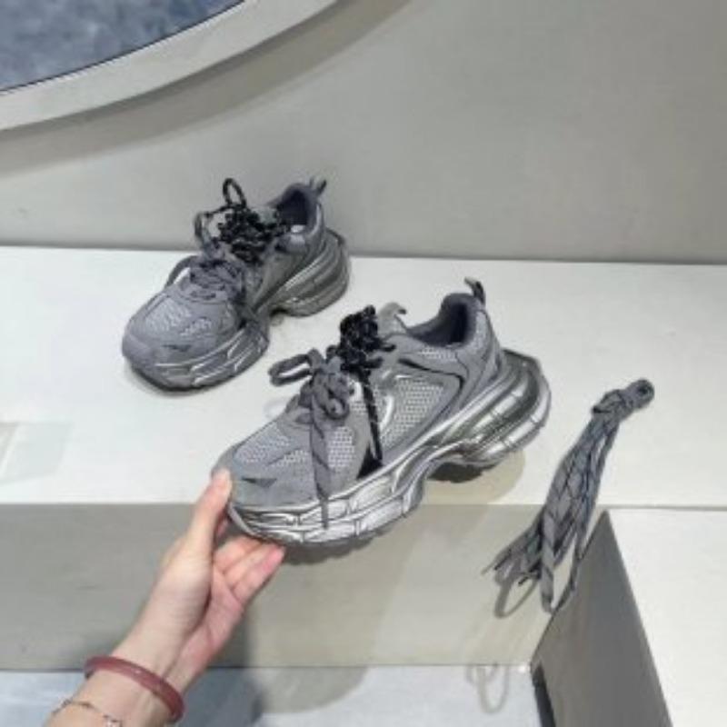 Thick-soled Heightening Dad Shoes Women's Autumn New Pair of Shoelaces Old Color Matching Breathable Casual Sports Shoes