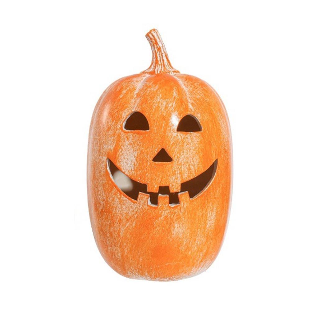 Handcrafted Pumpkin Ornament for Halloween and Fall Designed for Indoor Display with Hollow Center for LED Lights