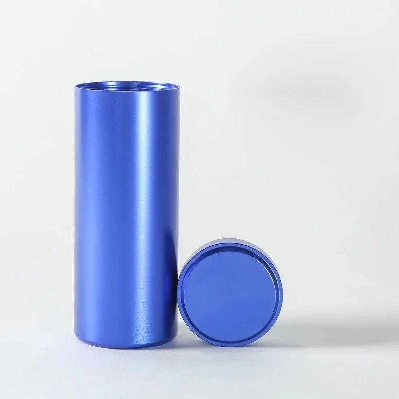 Portable Storage Container Multi Color Travel Mini Tea Jar Caddy Aluminum Multi-Use Boxes Sealed Tea Leaves Container Gifts Case