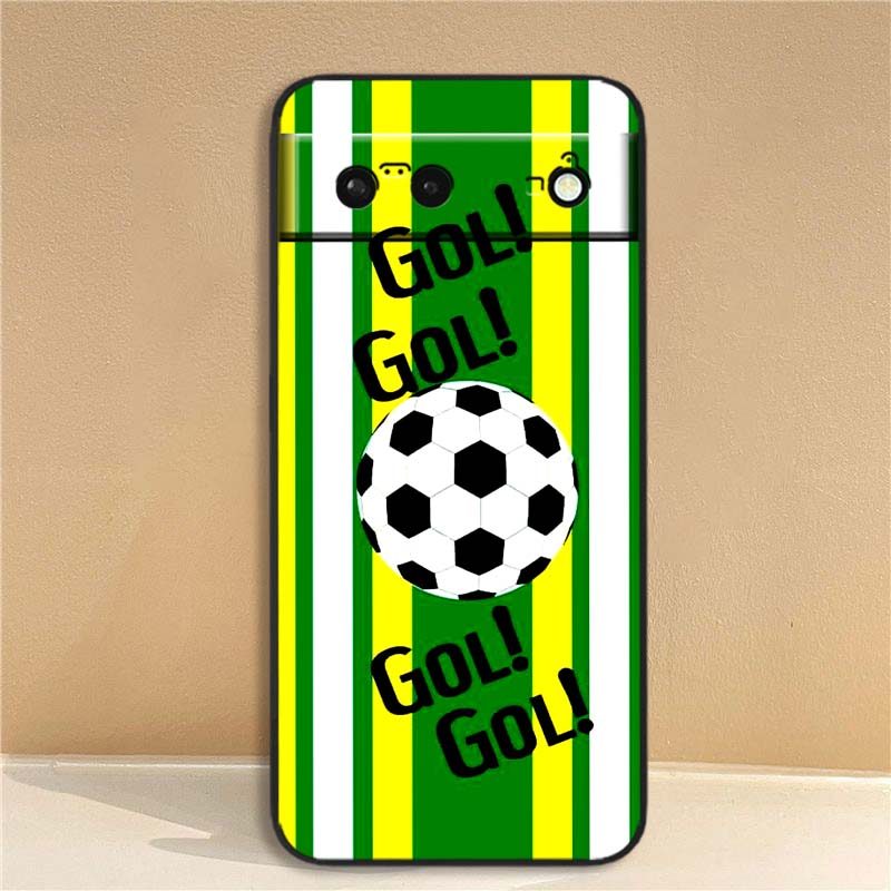 Anime Football Design Phone Case For Google Pixel 10 9a 9 8A 8 7 7A 6 6A Pro XL 2024 5G Black Soft TPU Silicone