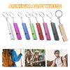 Flat Aluminum Alloy Dual Frequency Survival Whistle Double Tube Outdoor Survival Survival Whistle Equipment Equipped EDC Tool
