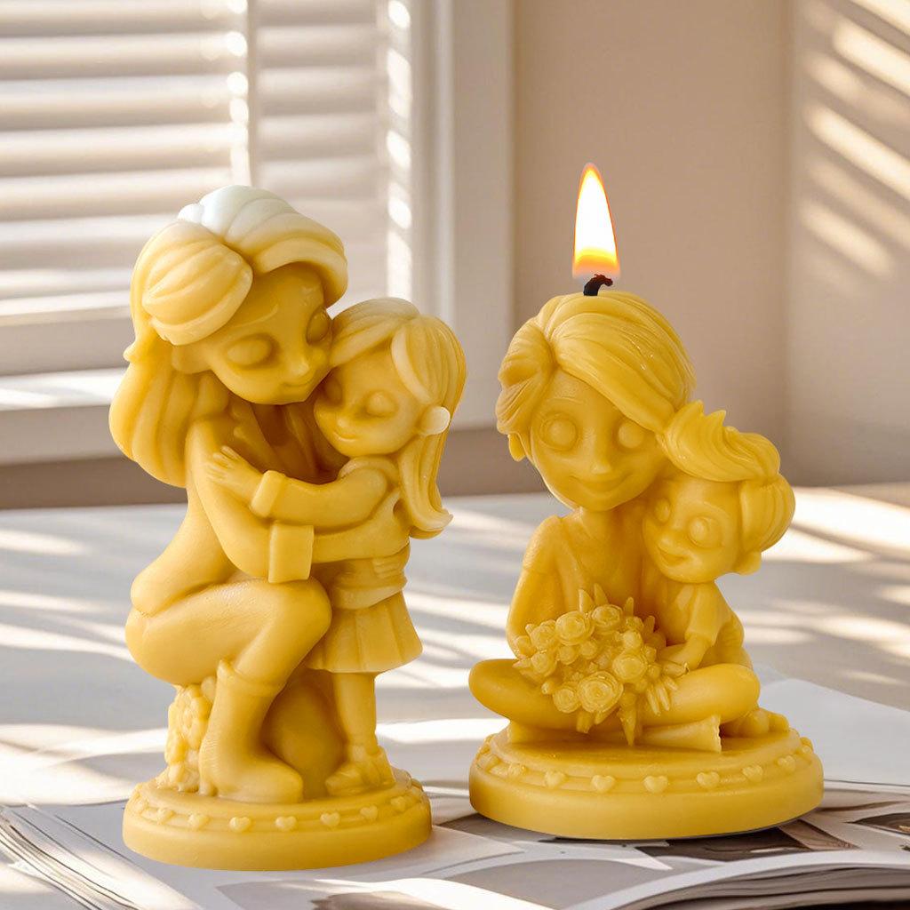 Mother's Day Aroma Candle Silicone Mold DIY Drip Plaster Diffuser Stone Ornament Silicone Mold Handmade Gifts for Mother's Day