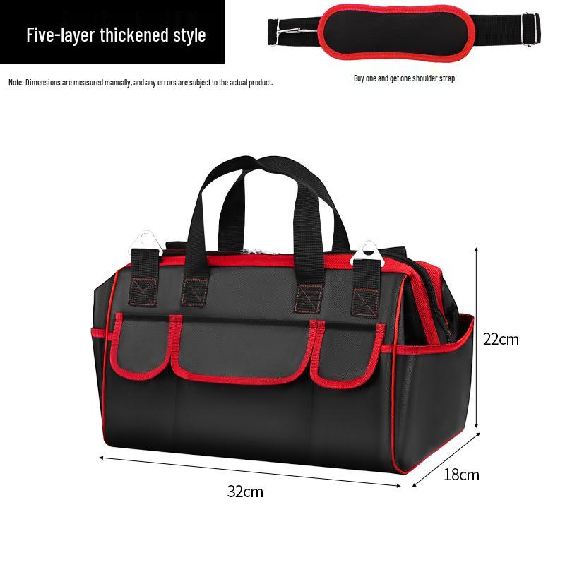 Heavy-Duty Waterproof Tool Bag - Durable, Multi-Functional, and Portable for Carpenters and Electricians