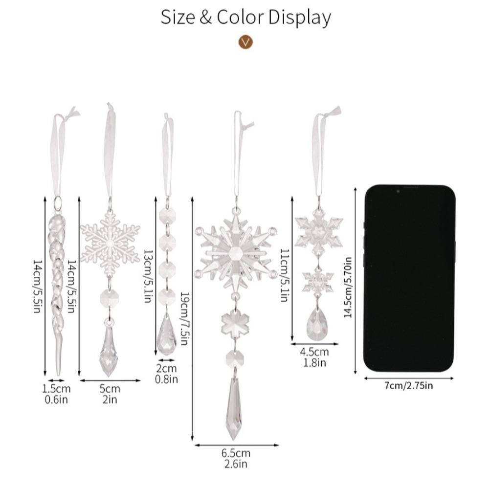 18PCS Creative Christmas Gifts Pendant Acrylic Christmas Decorations New Christmas Tree Ornament