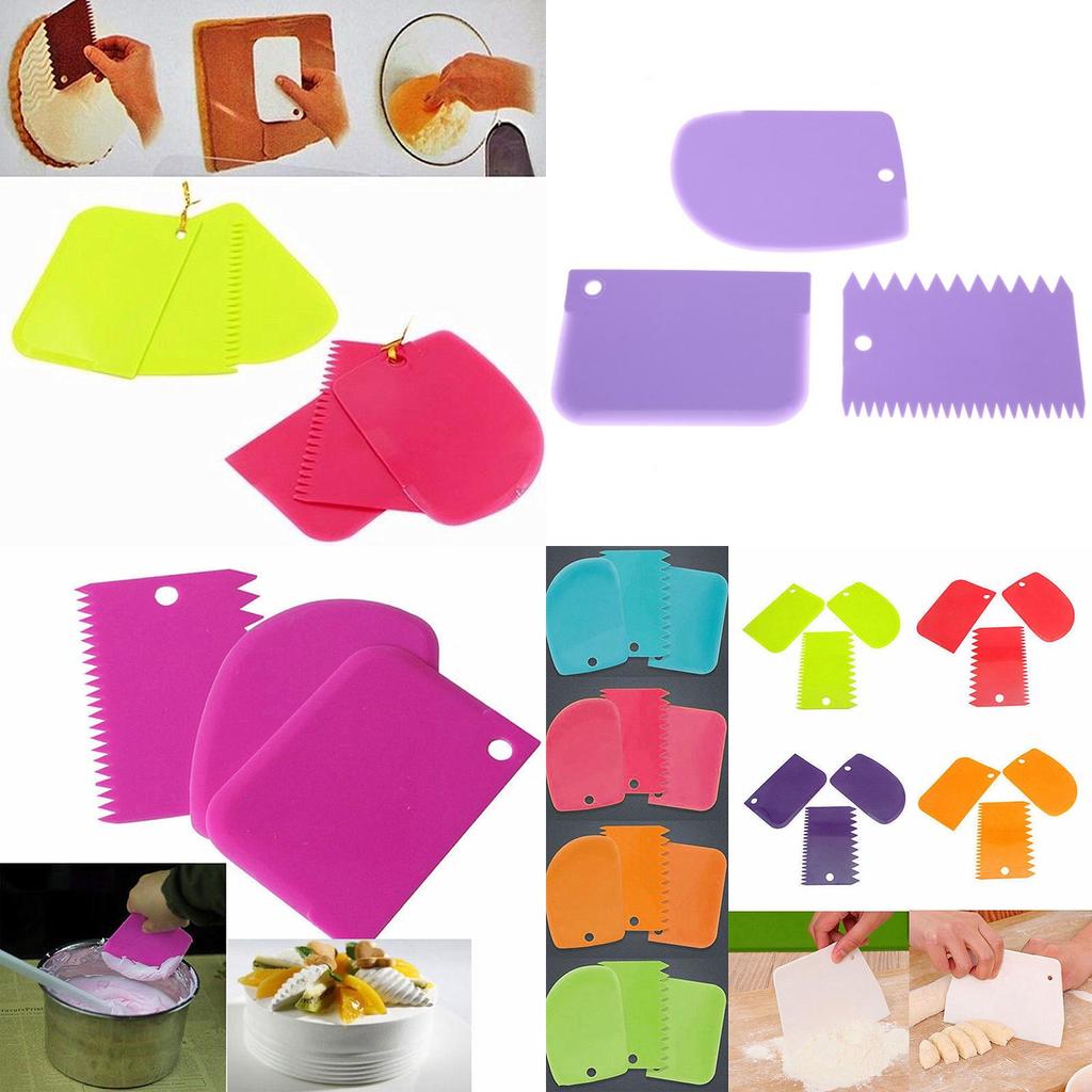 High-quality Plastic Dough Icing Fondant Scraper Tools For Pastry Perfection
