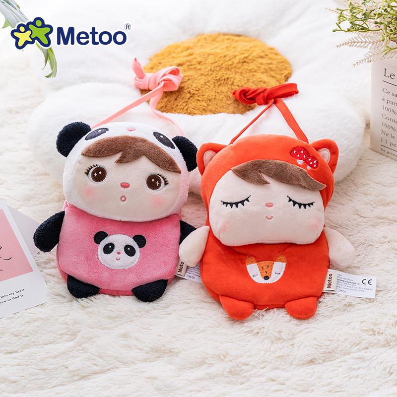 Metoo Jibao Kawaii Doll Mini Crossbody Bag Cartoon Panda Bunny Fox Bag Plush Toy Kids Festival Gift
