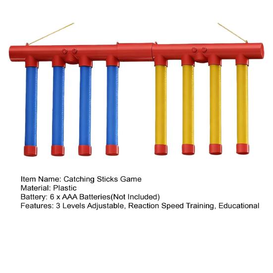 Stäbe fallen lassen Fangspiel 3 Einstellbare Geschwindigkeitsmodi Hand-Auge-Koordination Handgeschwindigkeitstraining Reflexe Herausforderungsspiel Fallende Stäbe Fangspielzeug