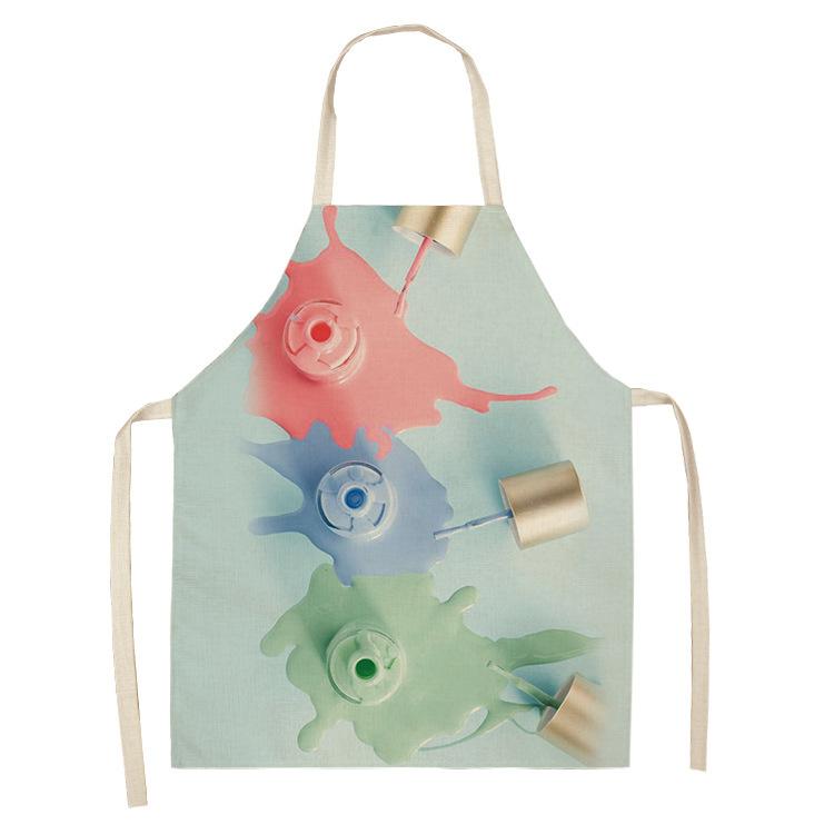 Fashion Makeup Apron Lipstick Nail Polish Print, Kitchen Cooking Bib, Multiple Sizes Available