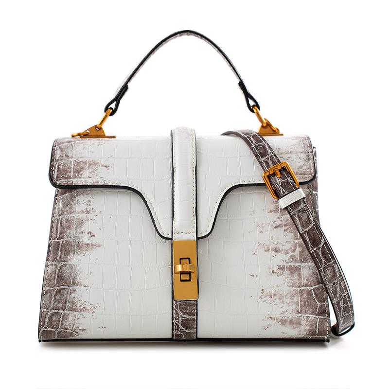 

Маленькая квадратная сумка высокого класса с тиснением под крокодила, Роскошная сумка для поездок на работу, Сумка кроссбоди для мамы
