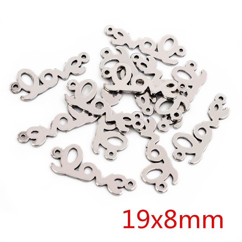 20pcs No Fade 316 Stainless Steel Double Loops Star Heart Cute Charms Pendant DIY Jewelry Findings for Necklace Bracelet