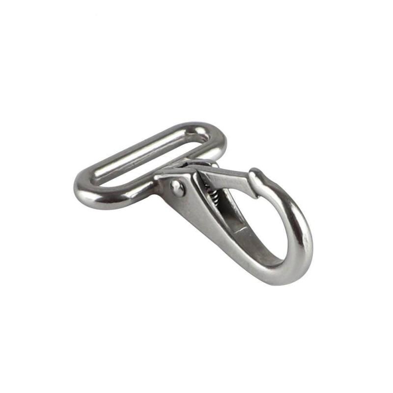 Stainless Steel Spring Hooks Square Ring Directional Hooks Fixed Hooks Braided Tape Hooks Luggage Buckle