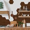 Hexagonal Wood Grain Foam Wall Sticker Kitchen Waterproof Oil-Proof Wallpaper Self-Adhesive Living Room Bathroom Thickened Tile Sticker